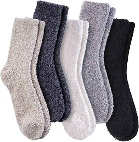 Dosoni Womens Fuzzy Slipper Socks Super Soft Fluffy Comfort Warm Microfiber Home Sleeping Winter ... | Amazon (US)