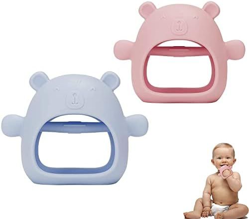 Bear Never Drop Silicone Teething Toys for Babies 0-6 Months 6-12 Months Baby Teething Toys for S... | Amazon (US)