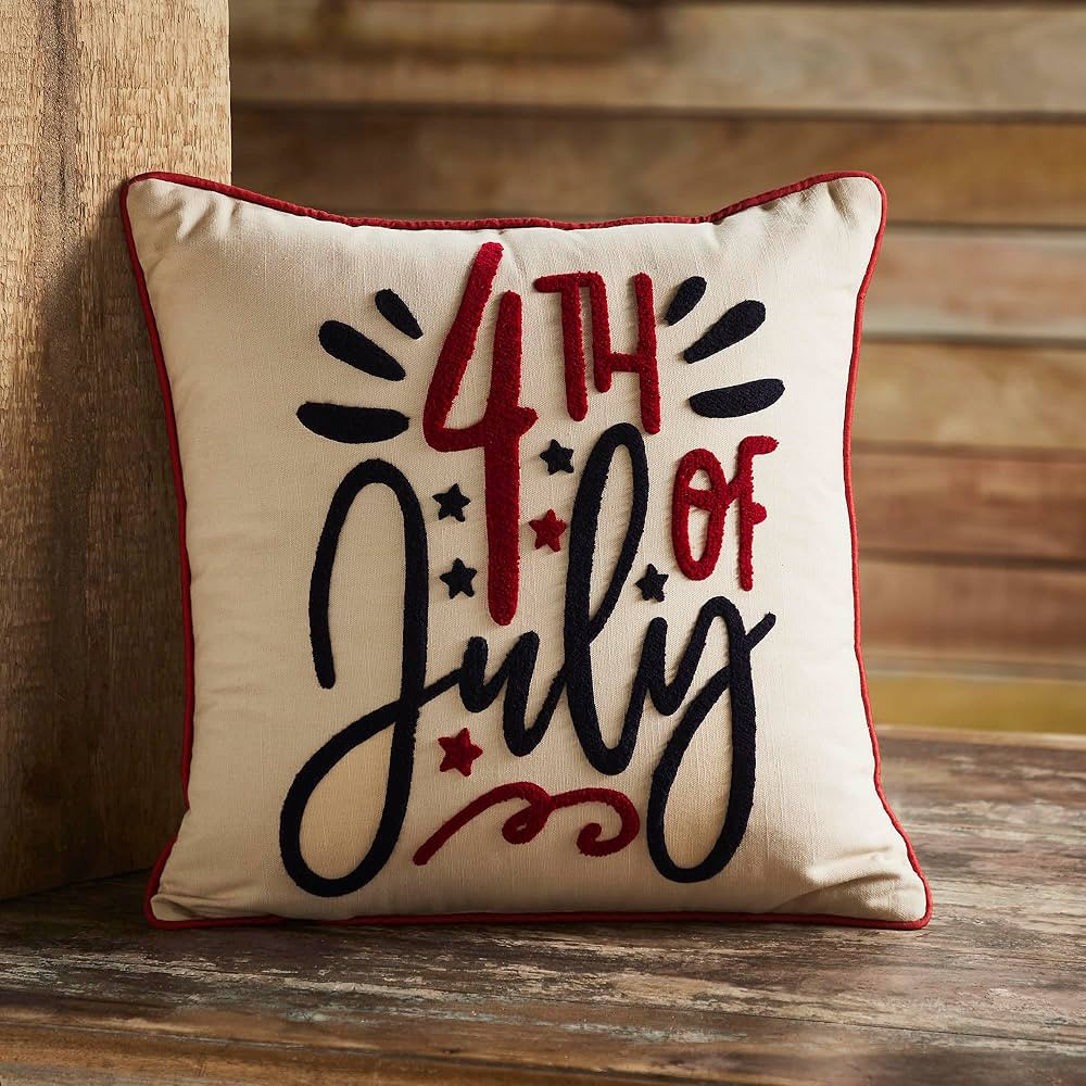 VHC Brands Patriotic 4th of July Pillow 18x18, Independence Day Decor, 4th of July Celebration, E... | Amazon (US)