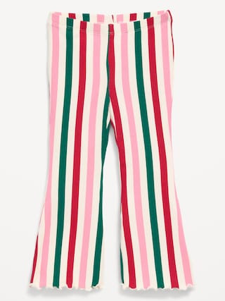 Printed Ribbed Flared Leggings for Toddler Girls | Old Navy (US)