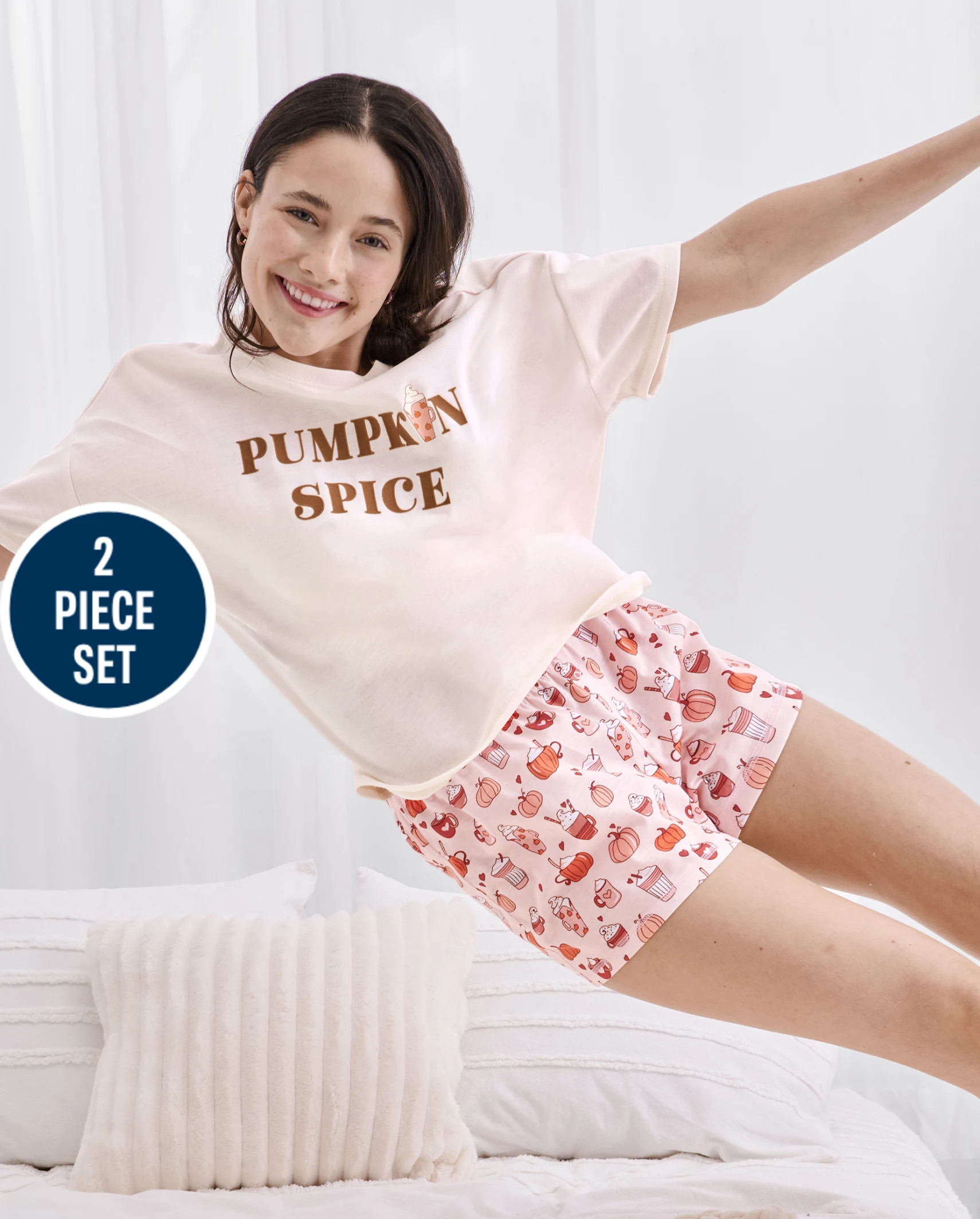Girls Pumpkin Spice Pajamas - petal | The Children's Place
