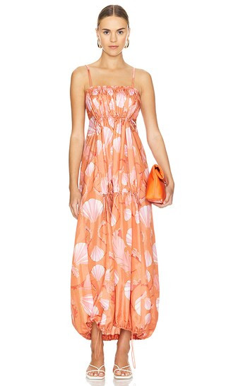 Seashell Frilled Long Dress in Multi | Revolve Clothing (Global)
