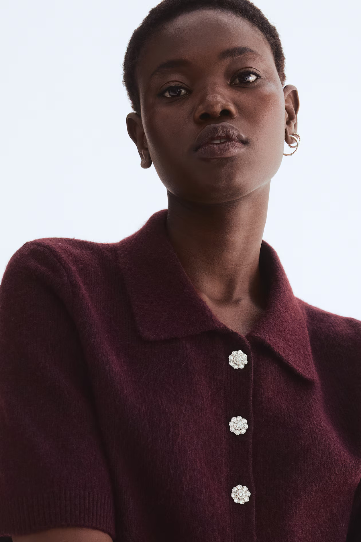 Short-sleeved collared cardigan | H&M (UK, MY, IN, SG, PH, TW, HK)