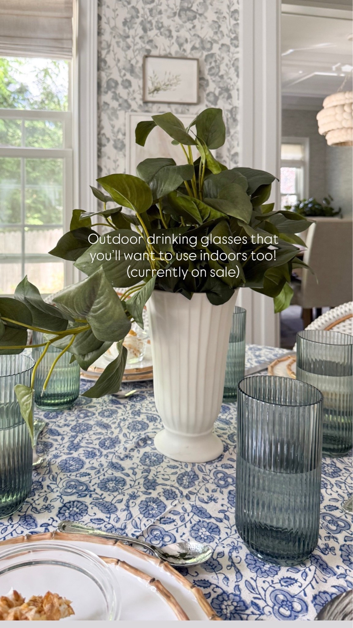 The most beautiful McGee & Co outdoor drinking glasses and we’ve been using daily indoors as well! Love the shape and this blue/green color. They come in three styles and are under $26 for a set!!!

#LTKSaleAlert #LTKSeasonal #LTKHome