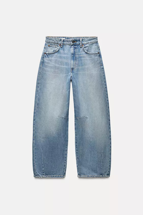 TRF MID WAIST BAGGY BALLOON JEANS | Zara US