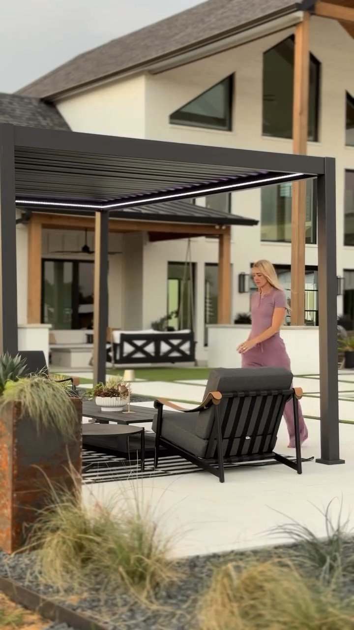 We’ve been looking for a covered solution for this area of our backyard that felt permanent, beautiful, and functional. This pergola checked every box.

The adjustable louvers make it easy to control sunlight and shade throughout the day, and the built-in drainage system keeps everything dry after it rains. Once the LEDs turn on at night, it completely changes the atmosphere. It feels like a little party right in our backyard.

It’s sleek, durable, and made this space one we actually use year-round.



#LTKSaleAlert #LTKHome