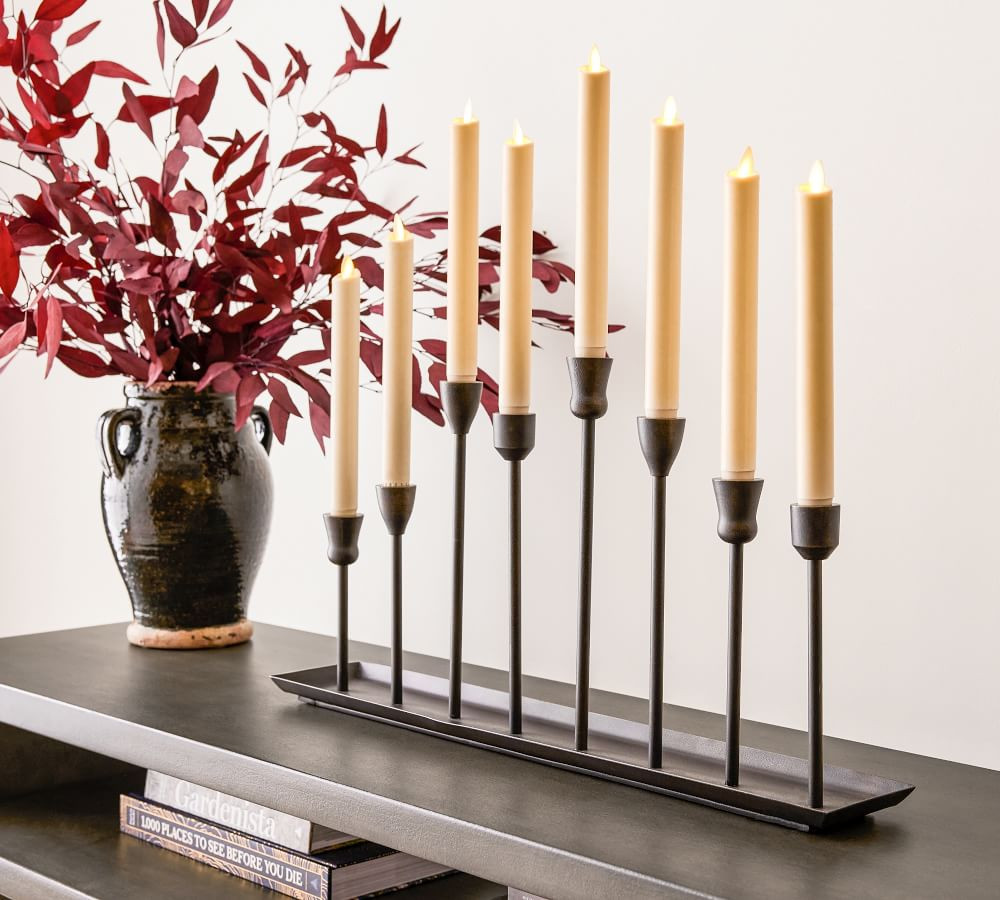 Rio Bronze Centerpiece Taper Candleholder | Pottery Barn (US)
