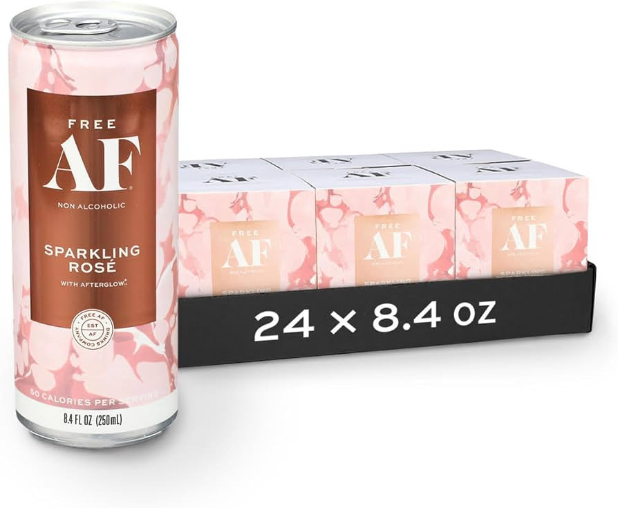 FREE AF Non-Alcoholic Sparkling Rosé | Ready to Drink Mocktail | Low Calories & Organic Sugar | ... | Amazon (US)