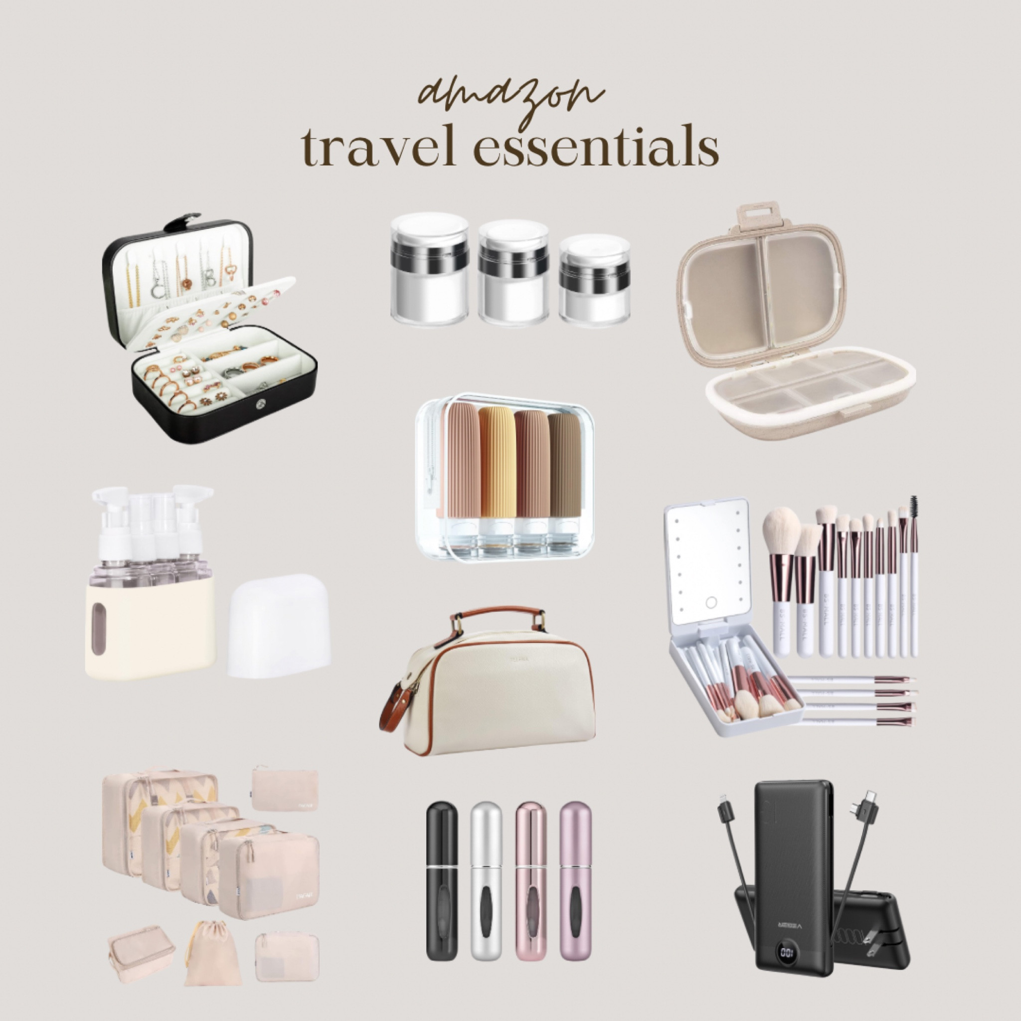amazon has the best travel essentials! I’ve linked some of my favorite items and they are all so cute 🤍

#LTKbeauty #LTKtravel #LTKfindsunder50