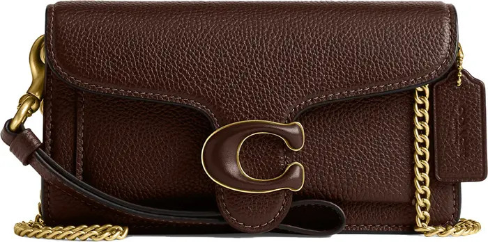 Tabby Polished Pebble Leather Wristlet | Nordstrom