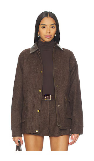Rylan Jacket in Brown Plaid | Revolve Clothing (Global)