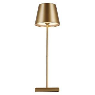 Alsy 15 in. Gold Modern Rechargeable Indoor Outdoor Integrated LED Stick Table Lamp with Touch Sw... | The Home Depot