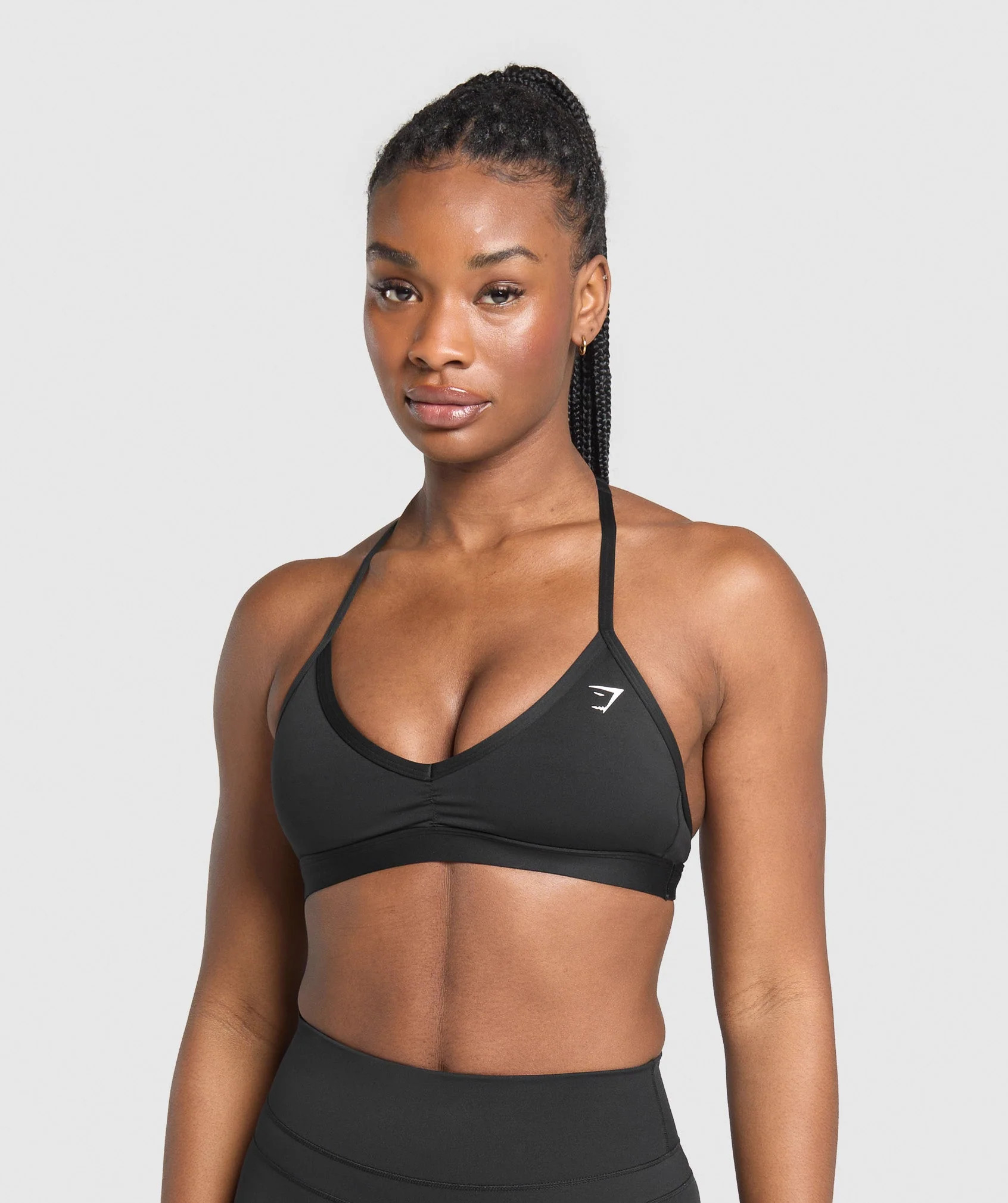 Gymshark Minimal Halterneck Sports Bra - Black | Gymshark UK