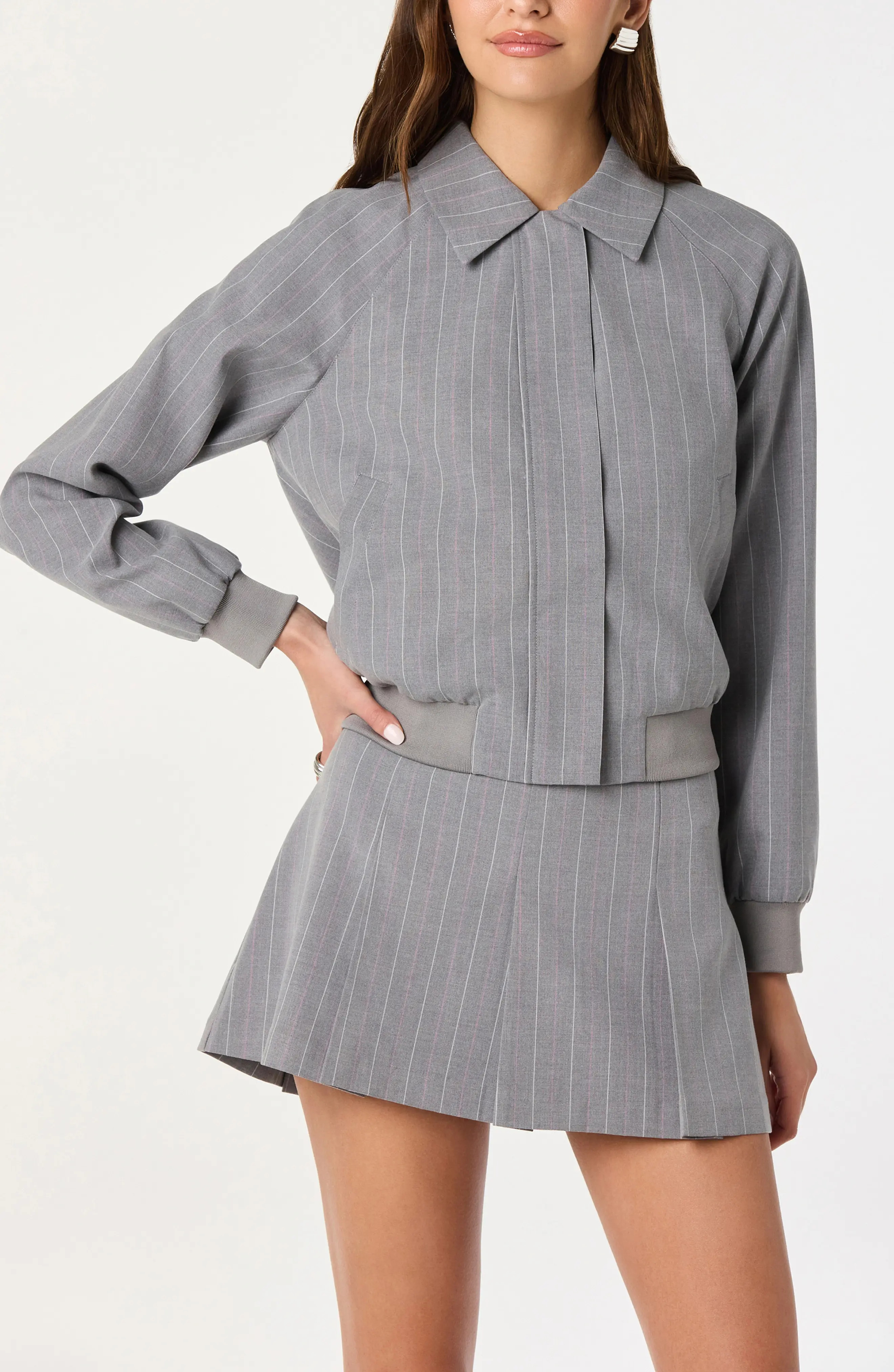 Pinstripe Flight Jacket (Women) | Nordstromrack | Nordstrom Rack