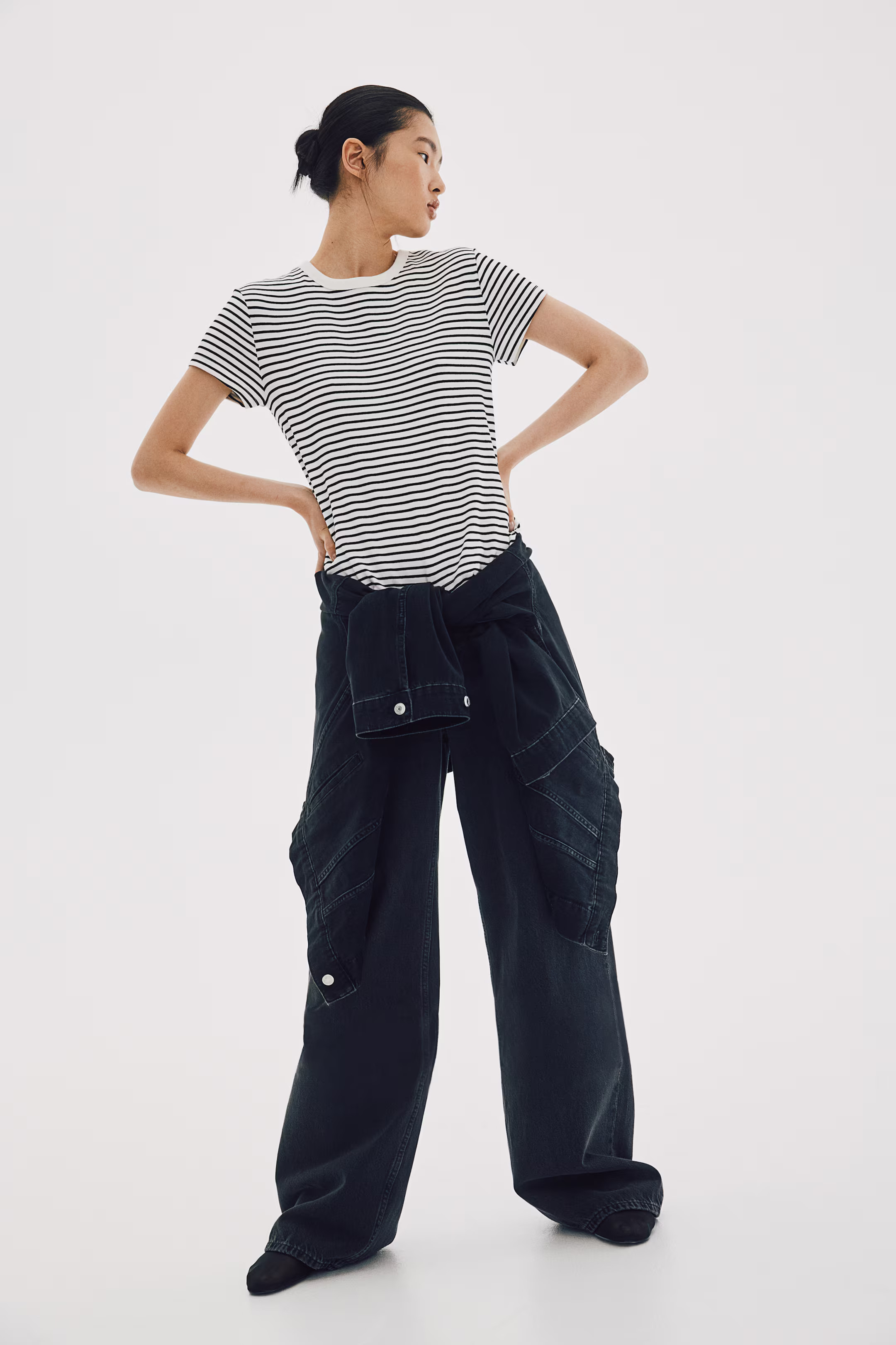 Nauwsluitend katoenen T-shirt | H&M (DE, AT, CH, NL, FI)