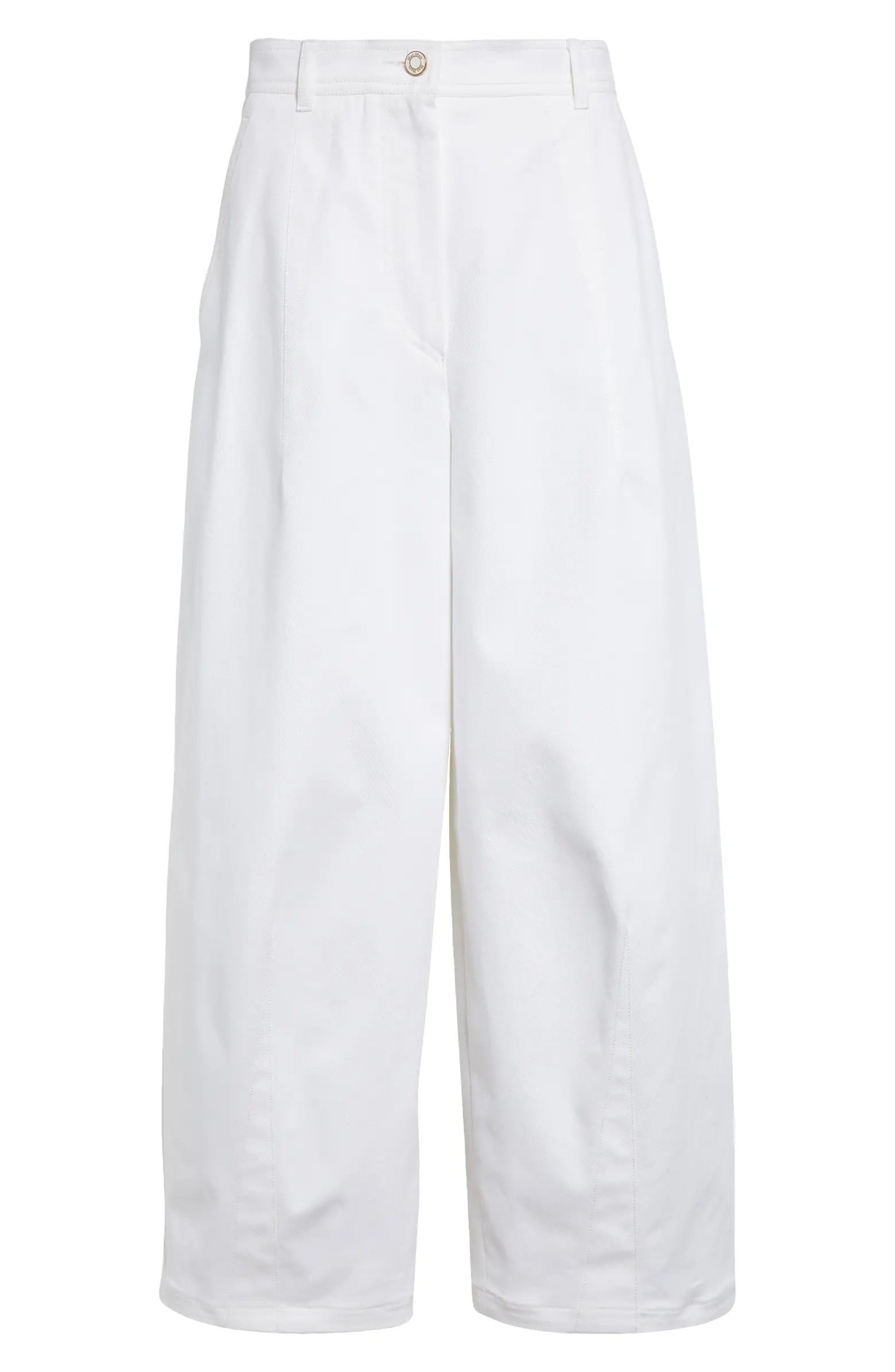 Max Mara Mina Wide Leg Crop Stretch Denim Trousers | Nordstrom | Nordstrom