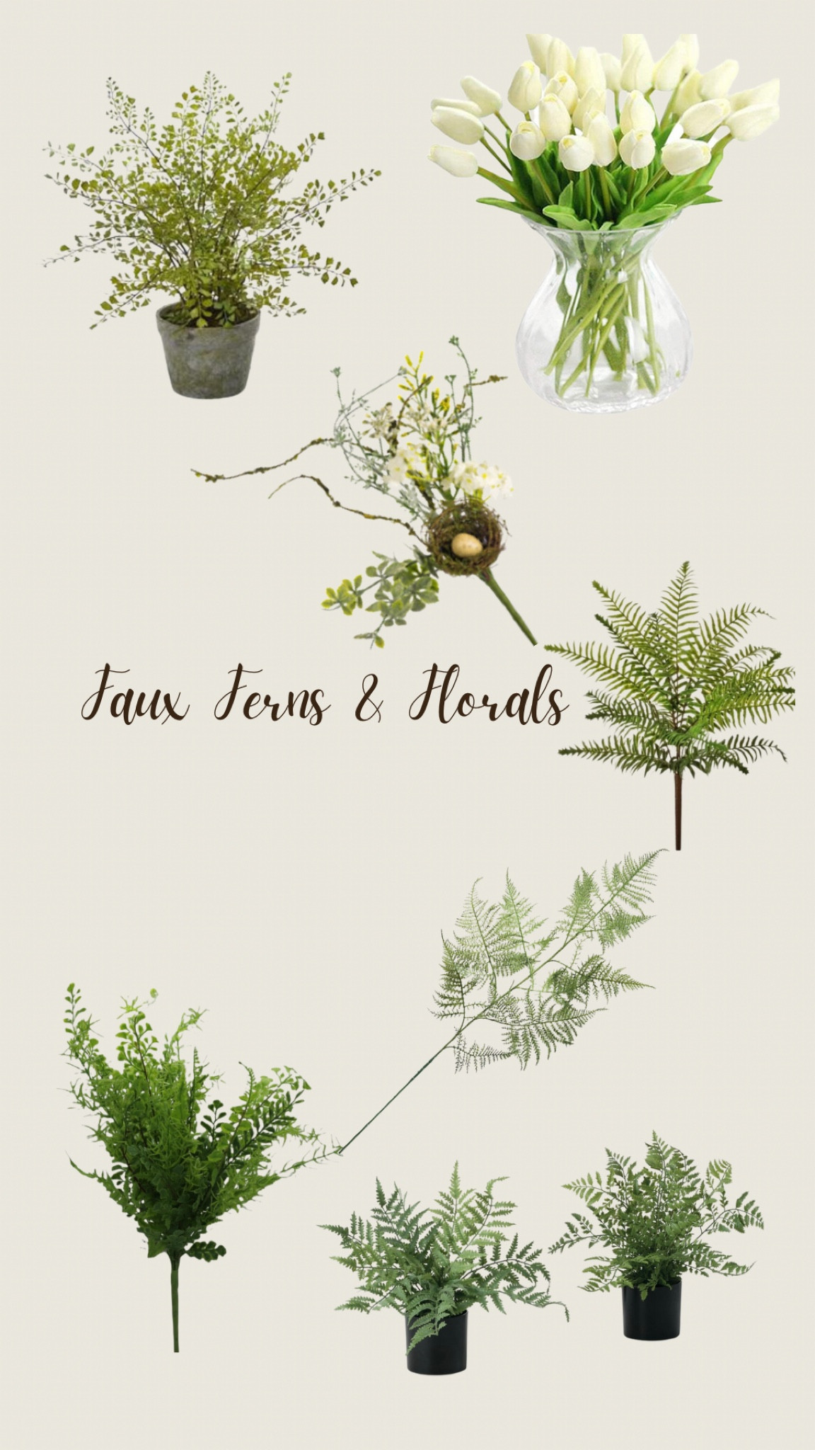 Spring florals, real touch tulips, faux ferns

#LTKhome #LTKSeasonal