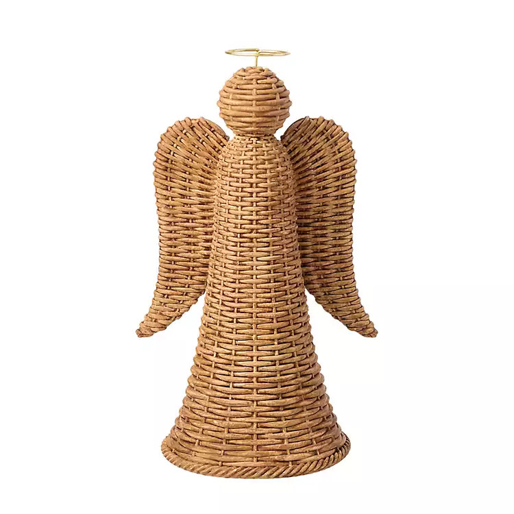 New! Woven Angel Figurine, 12-inch | Kirklands