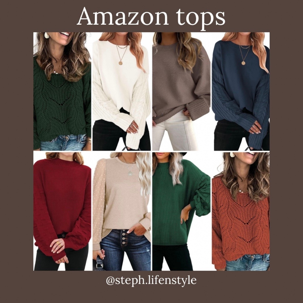 Cute Amazon tops! 🤍
Perfect for fall 🍁
#amazon #sweaters #fall #cute #cozy #winter #amazonsweater #womensfashion #sweaterweather 

#LTKFindsUnder100

#LTKSeasonal