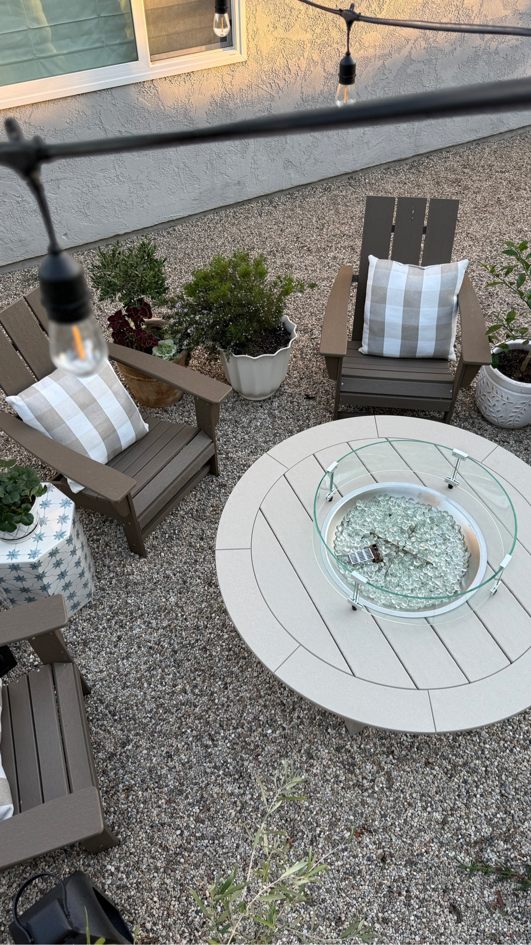 Spring nights in the garden featuring our Polwood Furniture and 48" round fire pot table  

#LTKmomlife #LTKdayinmylife #LTKHome