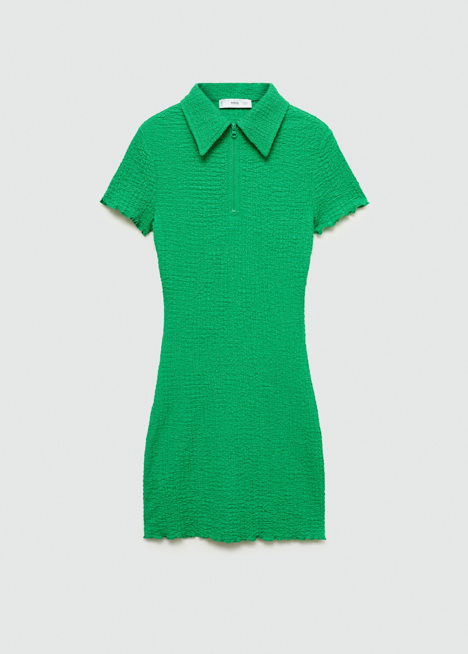 Textured polo-neck dress - Woman | MANGO USA | MANGO (US)
