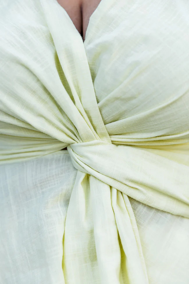 Seaside Dreams Lemon Twist Front Halter Tank | Pink Lily