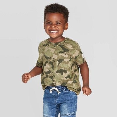 Toddler Boys' Short Sleeve Pocket T-Shirt - art class™ Camouflage | Target