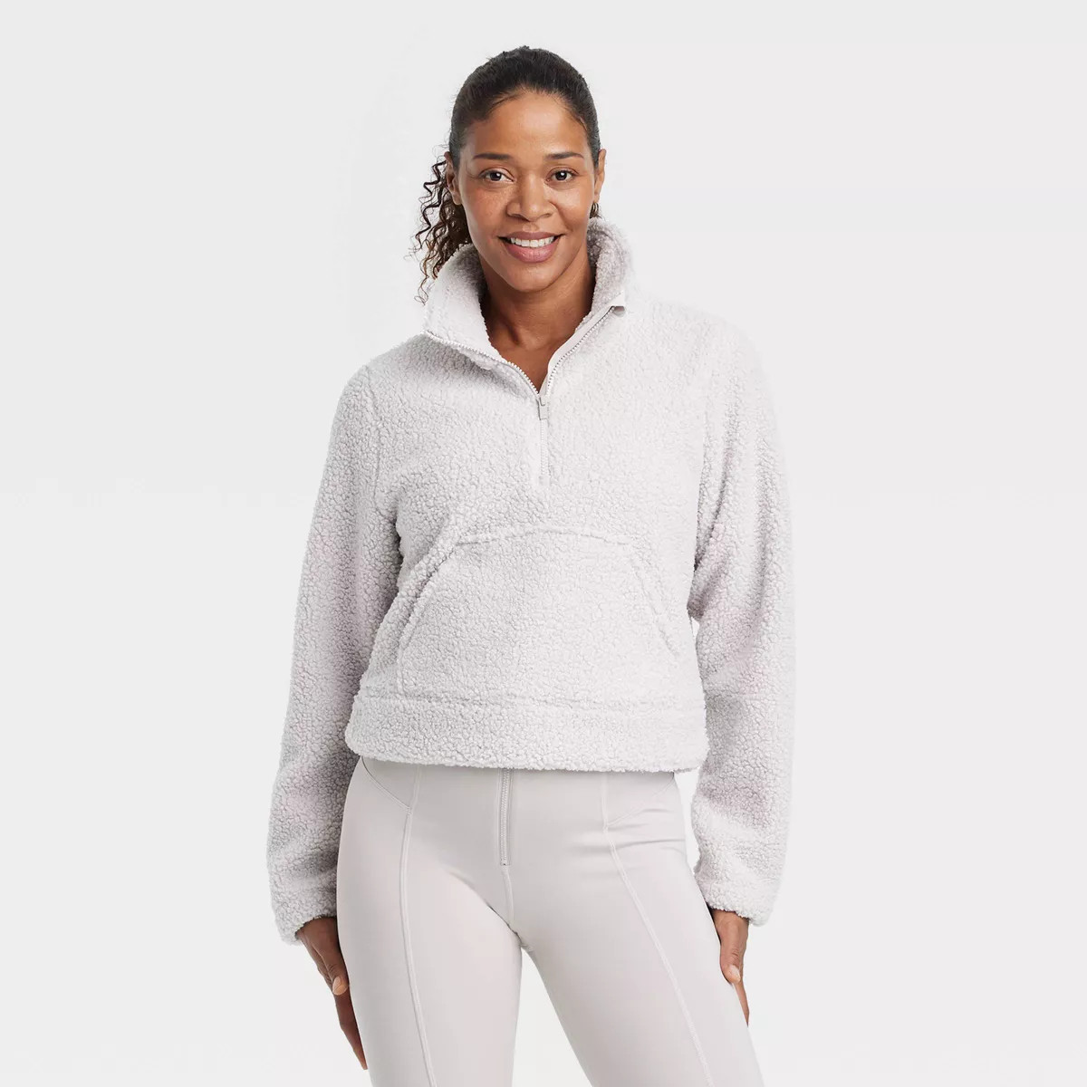 Women's High Pile Fleece 1/2 Zip Pullover - All In Motion™ | Target
