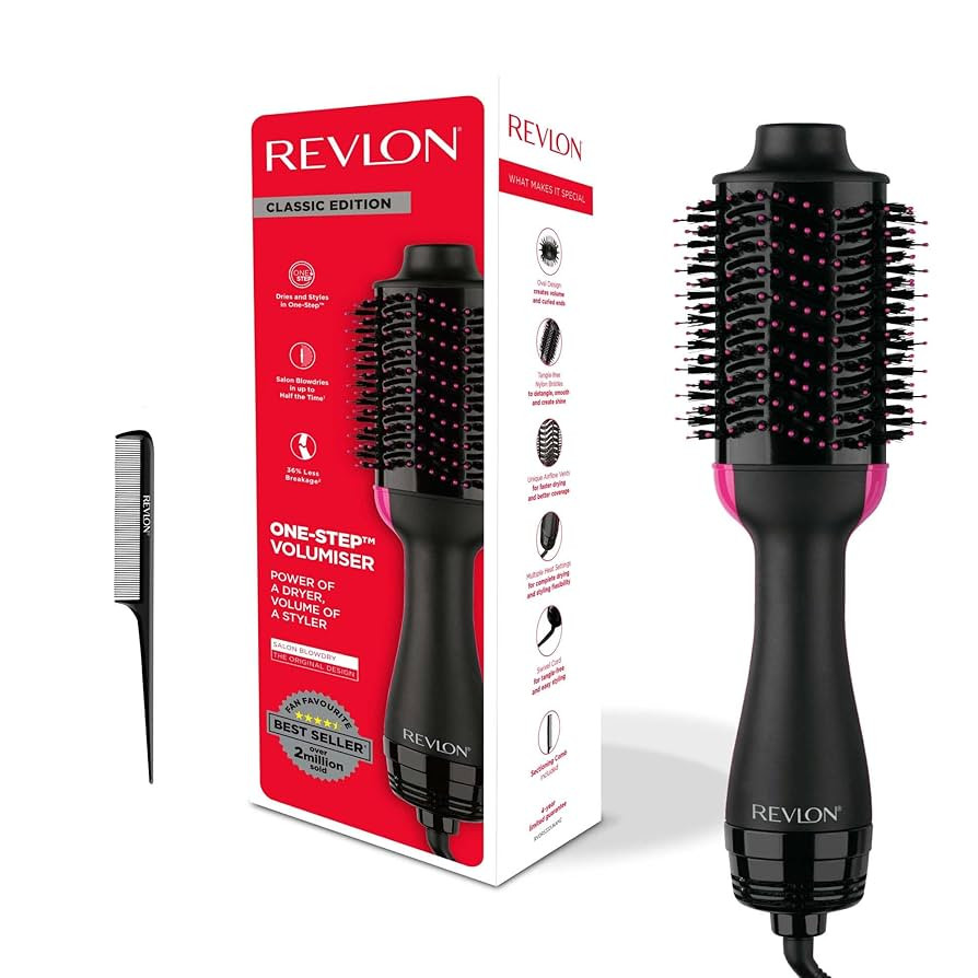 Revlon Salon One-Step Hair Dryer & Volumiser with Sectioning Comb Included (for mid to Long Hair,... | Amazon (UK)
