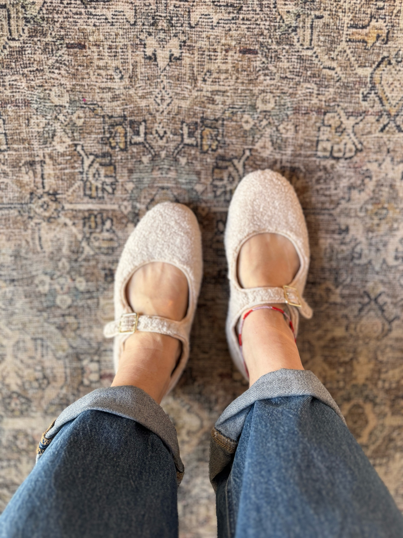 Like slippers. But Mary Jane’s. Perfect for Thanksgiving outfit! 

Sherpa shoes, Target, women’s shoes, baggy jeans, Old Navy, rolled jeans 

#LTKFindsUnder50 #LTKStyleTip #LTKShoeCrush