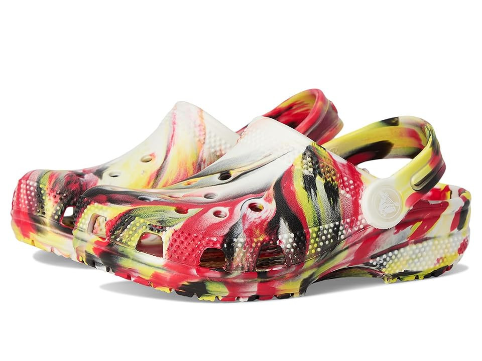Crocs Kids Classic Marbled Clogs Kids Shoes Varsity Red/Multi: 6 Toddler M | Zappos.com