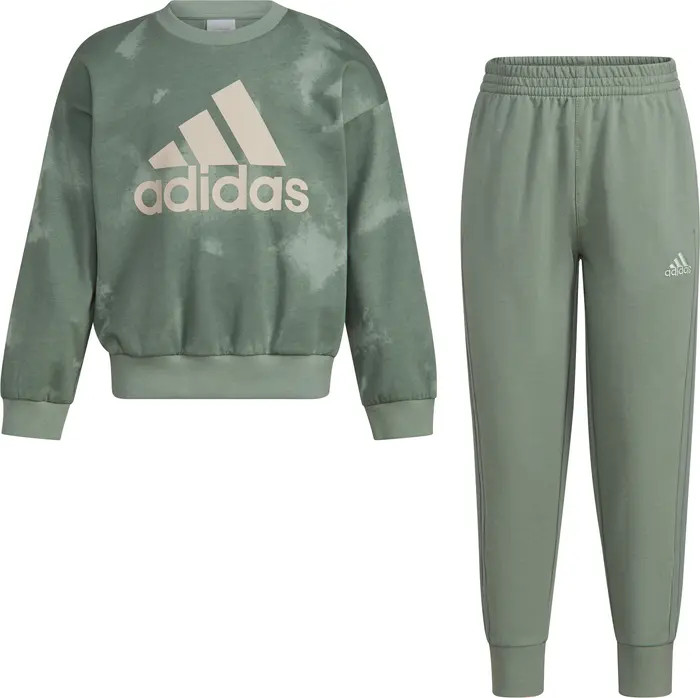 adidas Kids' Logo Crewneck Sweatshirt & Joggers Set | Nordstrom | Nordstrom