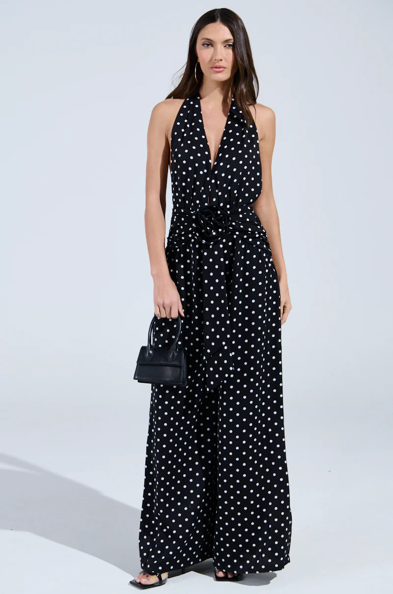 BEST DRESSED POLKA DOT JUMPSUIT | AKIRA