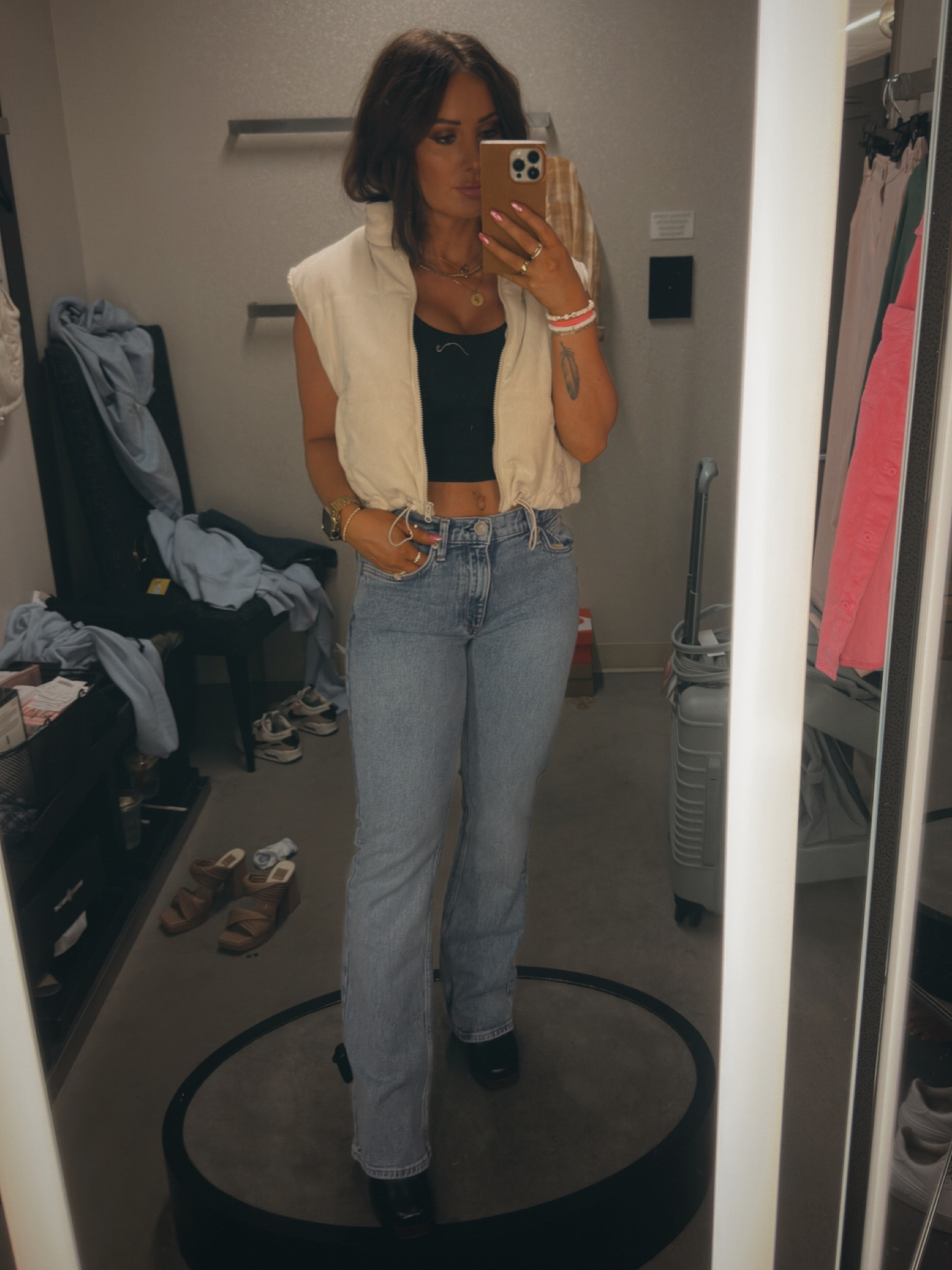 Jeans 26
vest small
Boots 6.5

#LTKxNSale #LTKstyletip #LTKsalealert