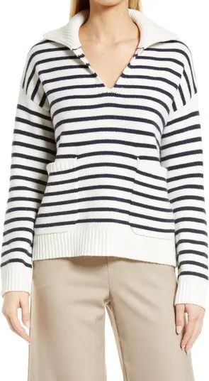 Nordstrom Collared Stripe Sweater | Nordstrom | Nordstrom