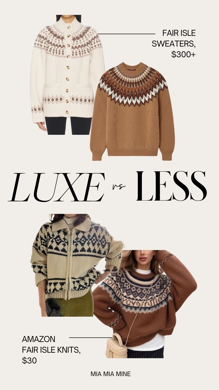 Save or splurge fair isle sweaters


#LTKHoliday #LTKSeasonal #LTKFindsUnder50