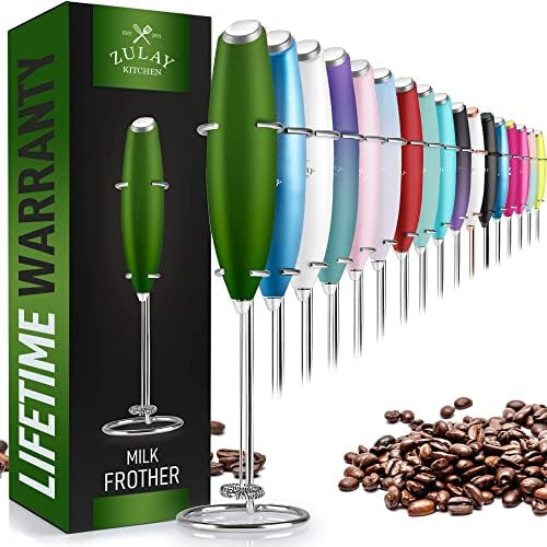 Zulay Original Milk Frother Handheld Foam Maker for Lattes - Whisk Drink Mixer for Coffee, Mini F... | Amazon (US)