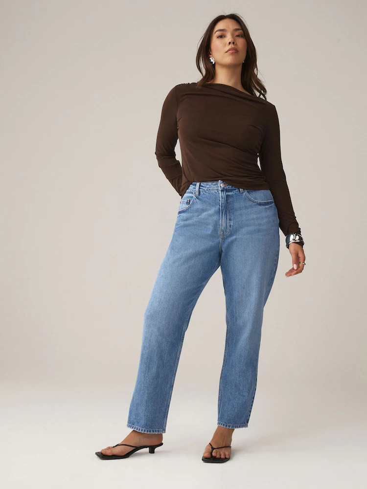 Light Blue Hourglass Classic High Rise Straight Jeans | Next EU