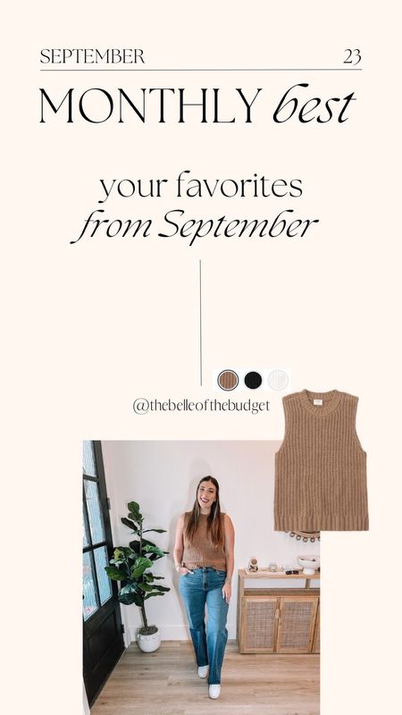 Your favorites from September! Abercrombie sweater tank top perfect for fall! 

#LTKSeasonal