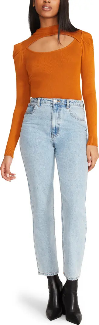 BB Dakota by Steve Madden So Purrfect Cutout Puff Sleeve Sweater | Nordstrom | Nordstrom