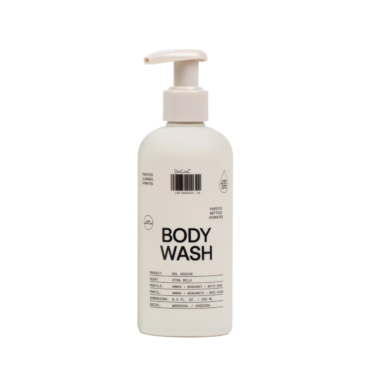 DedCool Body Wash in Xtra Milk, Hydrating Vegan Body Cleanser, 8.5 fl oz | Amazon (US)