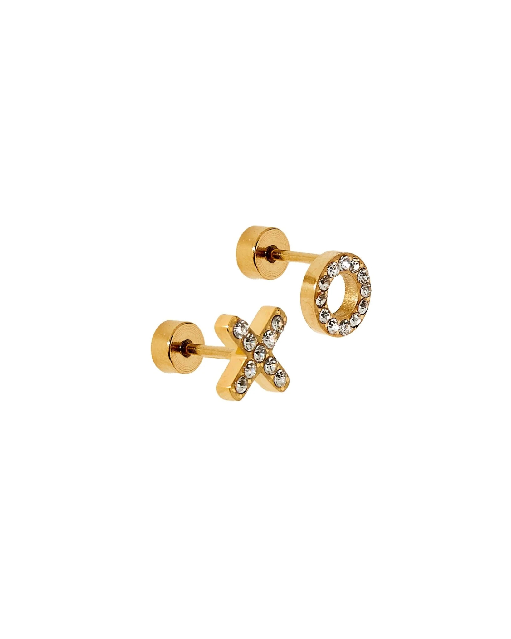 Screwback Stud Earrings - XO | LINNY CO LLC