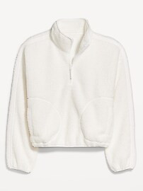 Loose Sherpa Quarter-Zip Pullover | Old Navy (US)