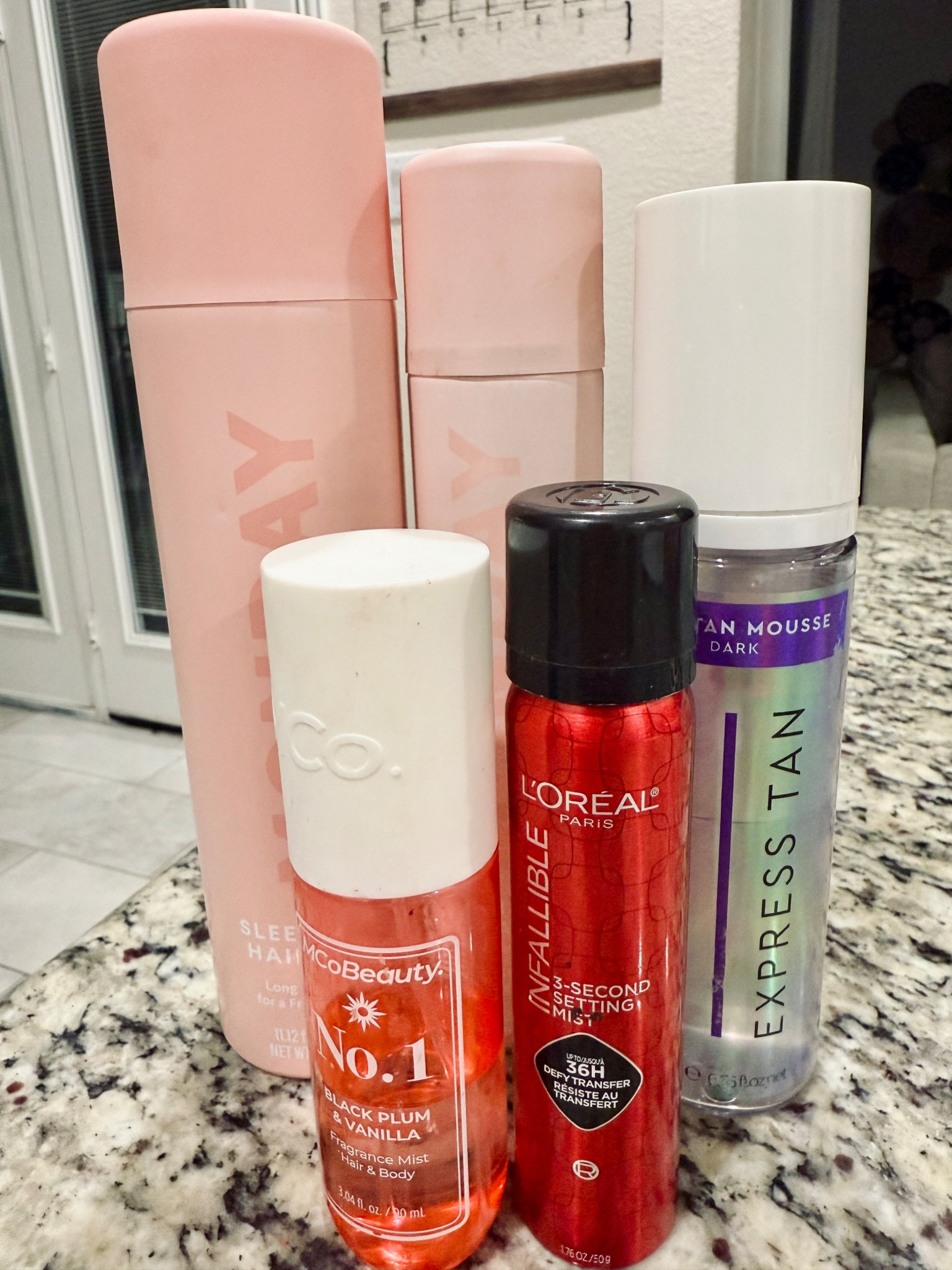 My favorite affordable finds from this summer!

Monday Hairspray
Monday Dry Shampoo
Tanologist Tanning Foam
M&Co Body Spray
L'Oréal Makeup Setting Spray

All can be found on Amazon & in some stores!

#LTKBeauty #LTKFindsUnder50