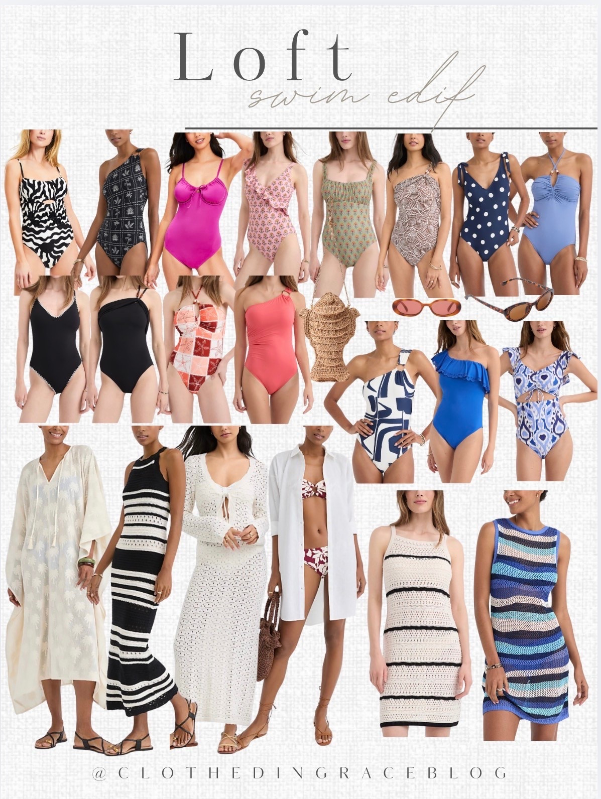 Swim edit from Loft! 

One piece, swimsuit, coverup dress, fish bag, sunglasses

#LTKTravel #LTKSwim #LTKSaleAlert