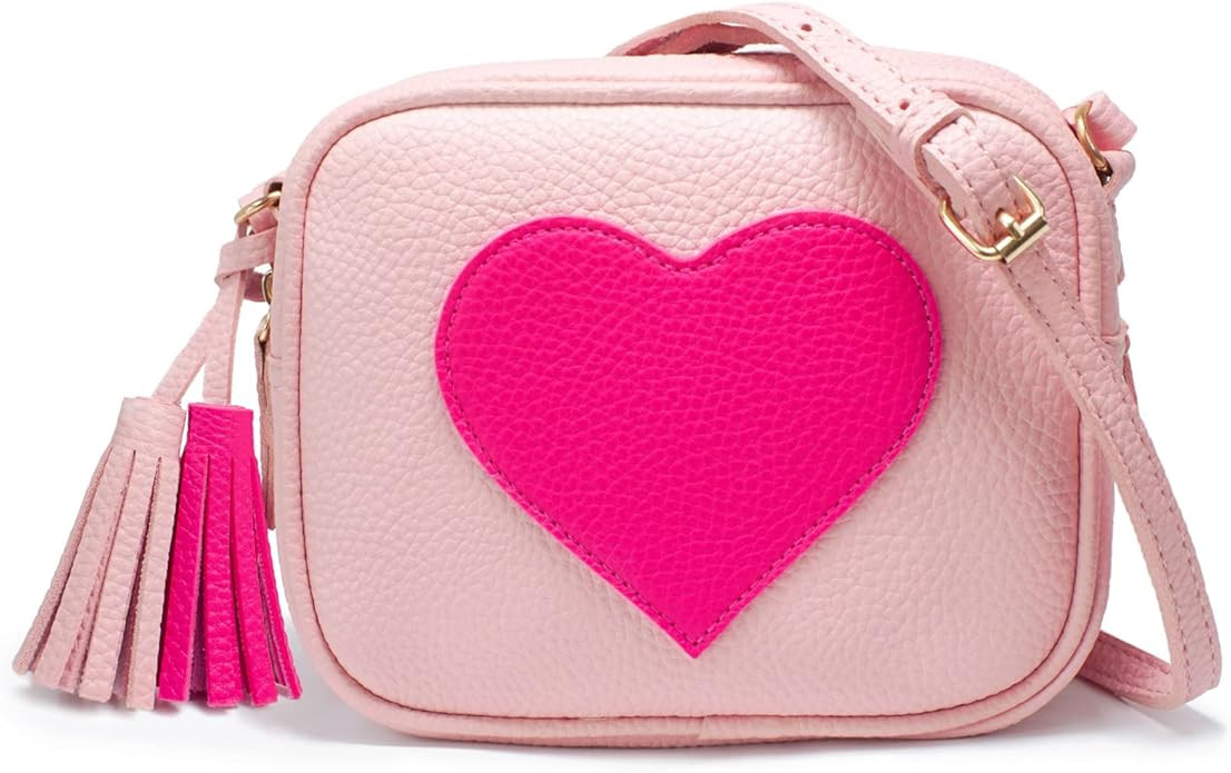 Girls Crossbody Purse for Kids Women Leather Roomy Bag with Tassel Adjustable Straps Design in It... | Amazon (US)