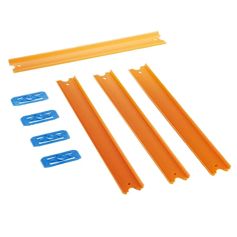Hot Wheels Track Builder Unlimited Straight Track Pack, 4 Connectors & 4 Straight Pieces Playset | Walmart (US)