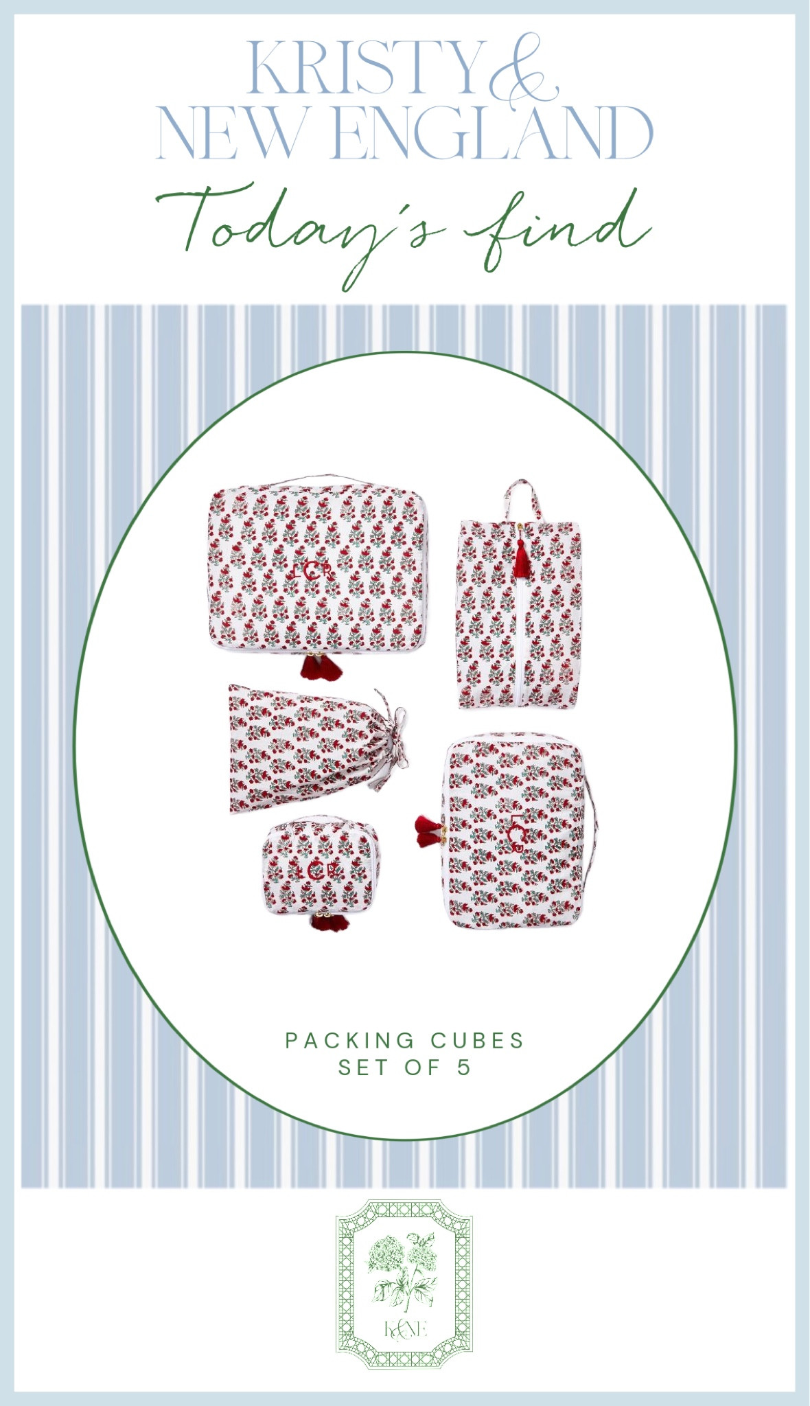 Red block print and tassel packing cube set (monogram for a personal touch) great gift or sticking stuffer for the travel lover!

#LTKGiftGuide #LTKtravel #LTKHoliday