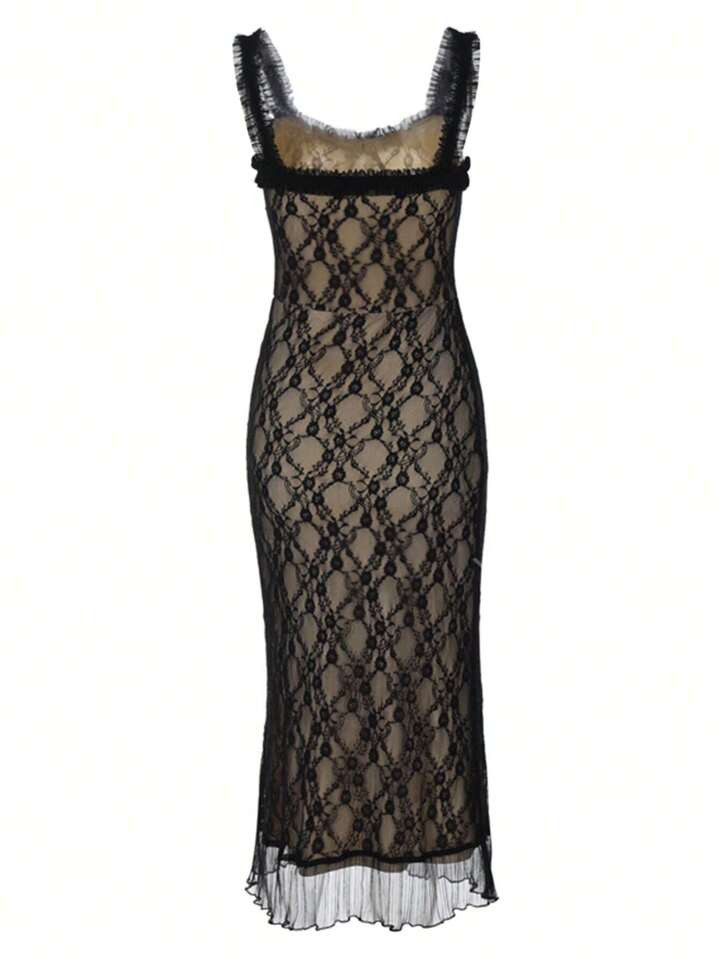 Women Lace Bodycon Slit Midi Dress Sexy Elegant Party Vacation Night Out Summer Casual Clothes | SHEIN