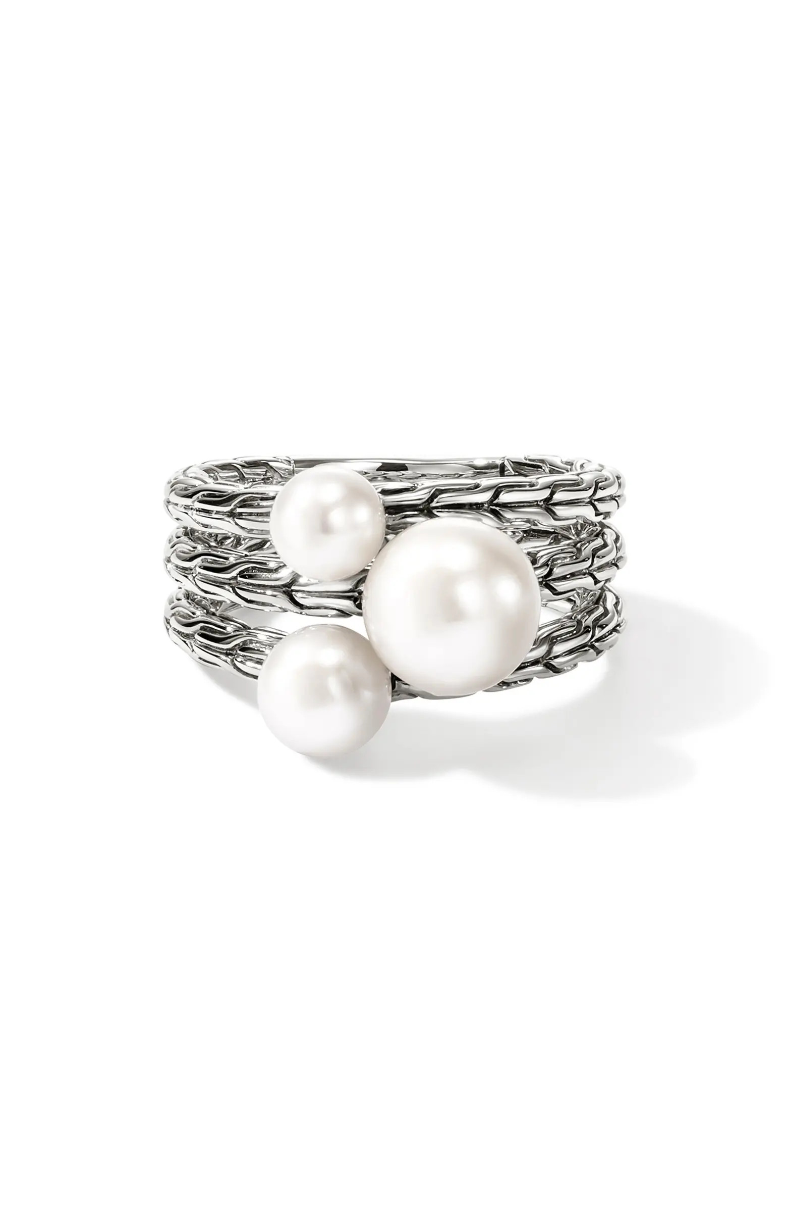 John Hardy JH Essentials Pearl Three Row Ring | Nordstrom | Nordstrom